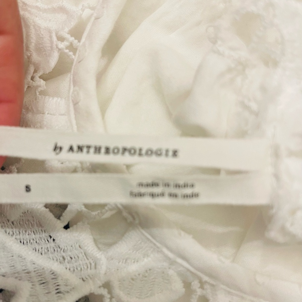Anthropologie💙💎💎Elegant White Lace Women's Top, - Picture 2 of 14